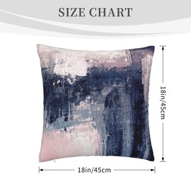 Pink And Navy Throw Pillow Covers 18"X18" Cozy Velvet Square Throw Pillowcases Home Decor For Bed Couch Sofa Living Room Cushion Cover