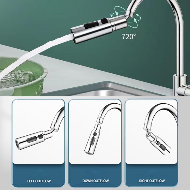 Tap Aerator, Shower Head Kitchen Tap, Swivelling Multifunctional, 360° Aerator