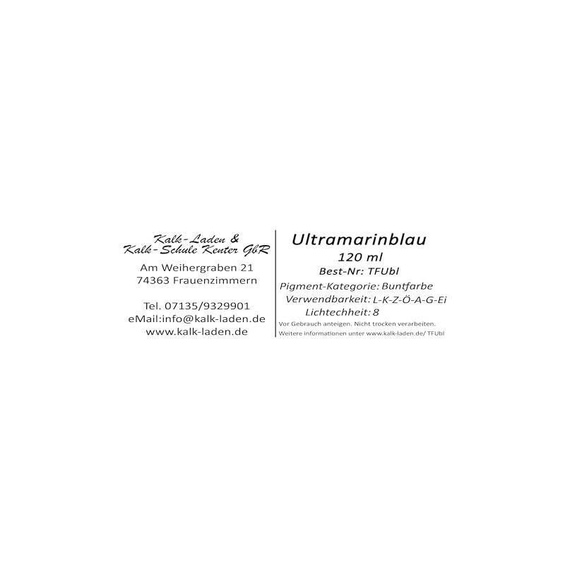 Ultramarine Blue Colour Pigment 120 ml in a Cup, Colourful,