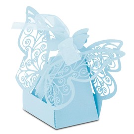 Cajas de regalo, caja de dulces 100 piezas estilo europeo para fiesta de cumpleaños para bodas(Azul)