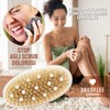 BrushLee Natürliche Borsten für Anti-Cellulite-Massage, Peeling, Tonen