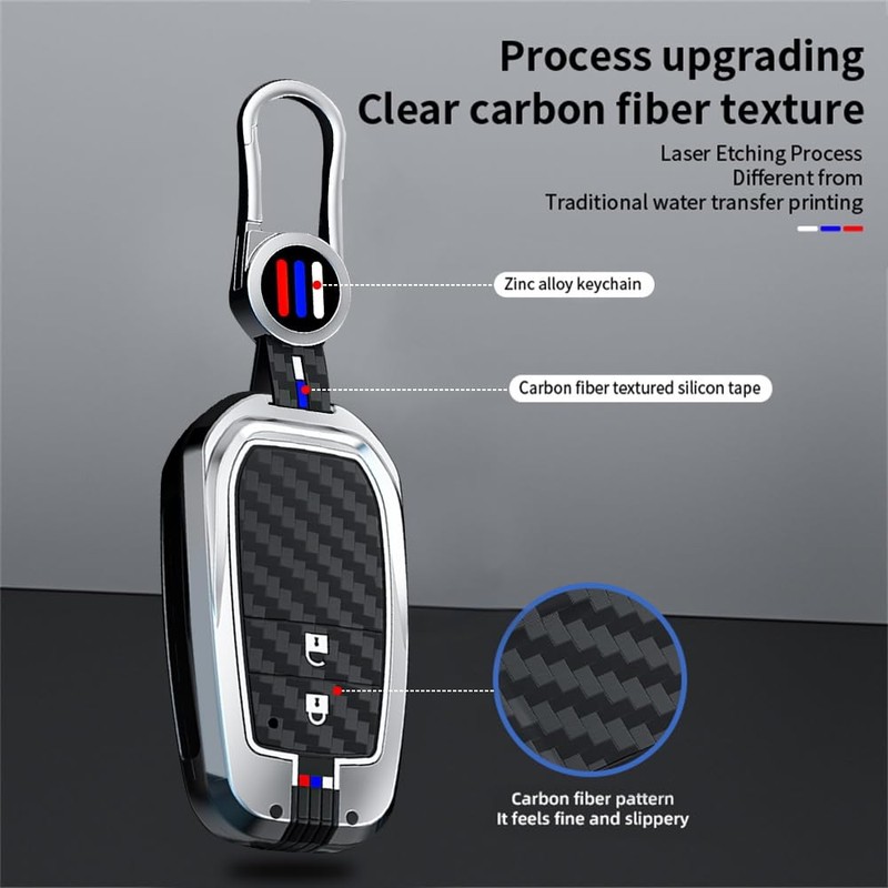 ontto Key Case with Key Fob Fits Toyota CHR Corola