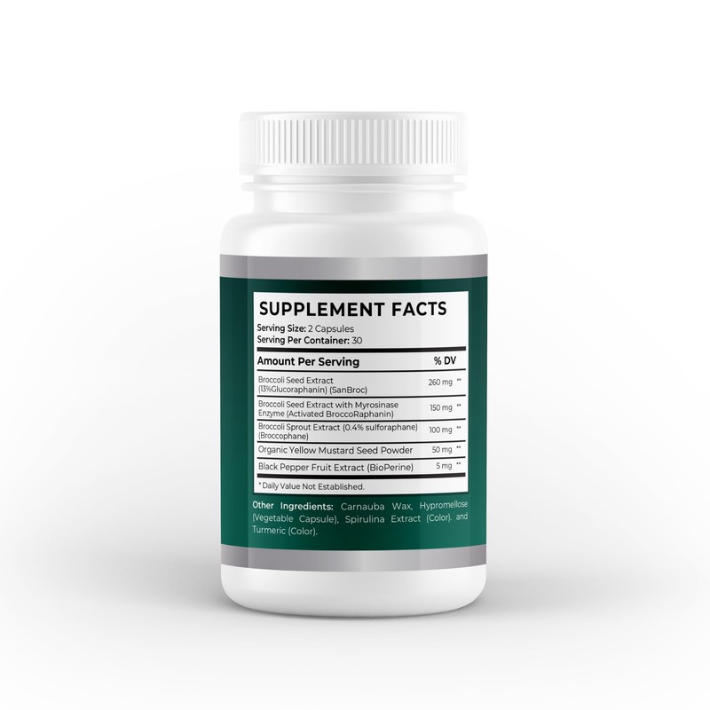 Sulforaphane 560mg Capsules – Comprehensive Detox, Antioxidant & Cellular Health