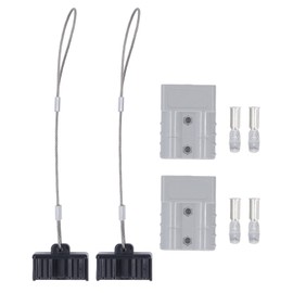 2 Set Battery Quick Connector 50A 600V Fireproof High Conductivity Battery Wire Harness Plug Connector with PC Cover