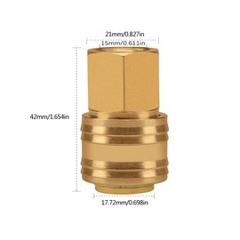 2stk Air Line Connectors 3/8" Euro Airline Hose Compressor Fittings BSP Air Coupler and Plug Kit Couplings Connector Male