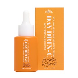edandi DAY DRIN-C 2 in 1 Face Hydration Serum with Vitamin C and Hyaluronic Acid, Moisturizing, Plumping, & Smoothing the Appearance of Fine Lines, 1.01 oz