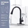 WEWE Black Kitchen Faucet with Soap Dispenser, Kitchen Sink Faucet