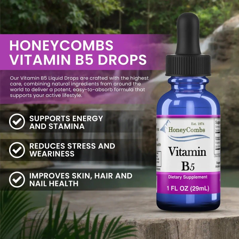Honeycombs Gotas Vitamina B5 Ácido Pantoténico 16oz