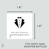 Groomsman proposal labels for shooter bottles, Best man gift, groomsan