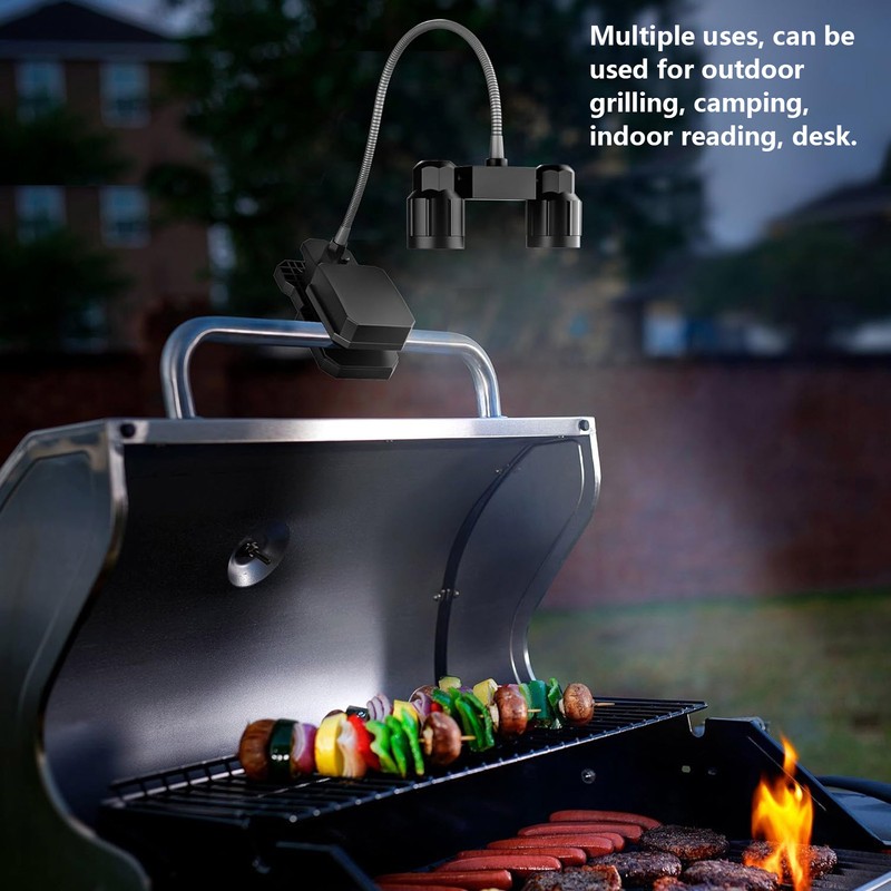 Clip On Light LED Double Headed 360 Degree Adjustable Rotatable