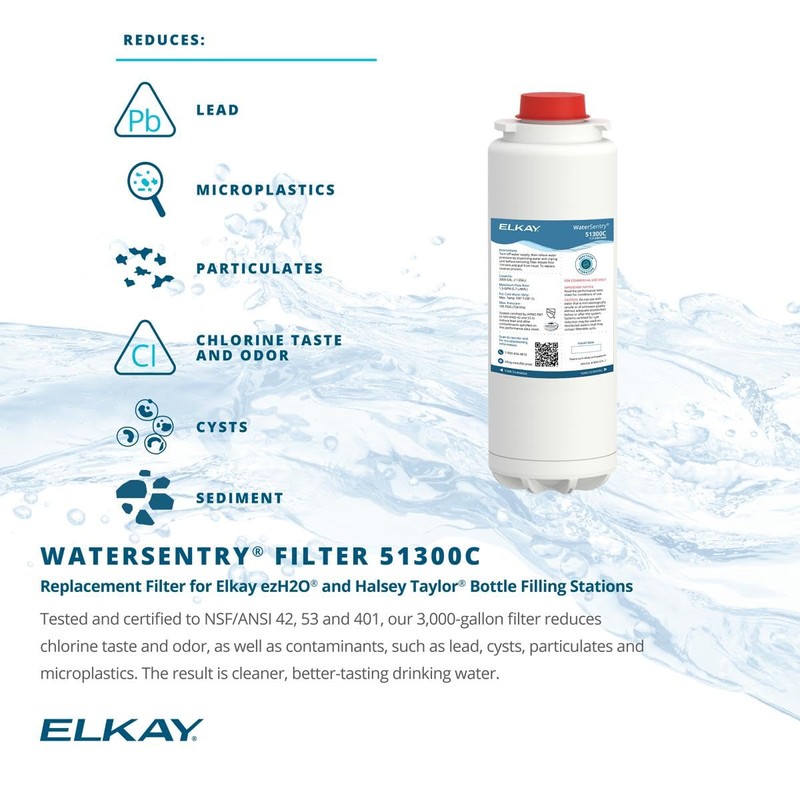 Elkay 51300C WaterSentry Plus Replacement Filter Cartridge for WaterSentry Plus