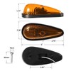 Partsam Amber Teardrop Cab Light 9LED Cab Marker Light 5pcs