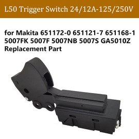 L50 Trigger Switch 24/12A-125/250V for Makita 651172-0 651168-1 651121-7 Grinder Saw Power Tool Replacement Part (2 Pack L50)