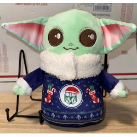 Mattel Grogu Baby Yoda The Child Holiday Christmas Plush Toy 9 Inch  Ugly Sweater NWT