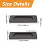 MOROBOR Self-Stick Rectangular Sliding Door Pulls, 2pcs Aluminum Alloy Flush