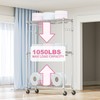 M MZG Heavy Duty Rolling Garment Rack 3 Tiers Adjustable