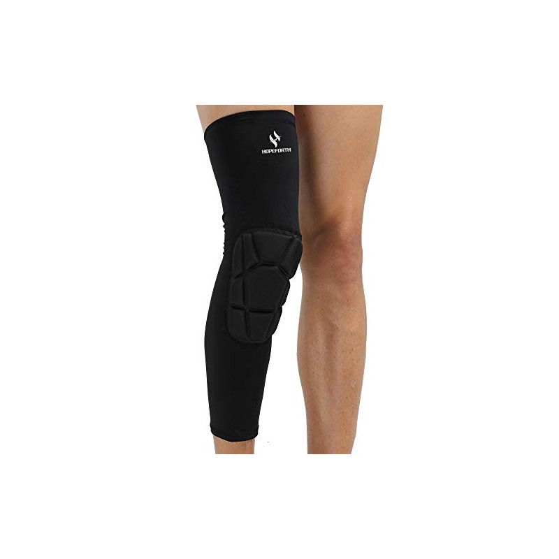 Knee Padded 2 Pack Compression Leg Sleeve Thigh Sports Protective