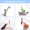 Juguetes Interactivos De Plumas para Gatos, Varita De Gato Retráctil,