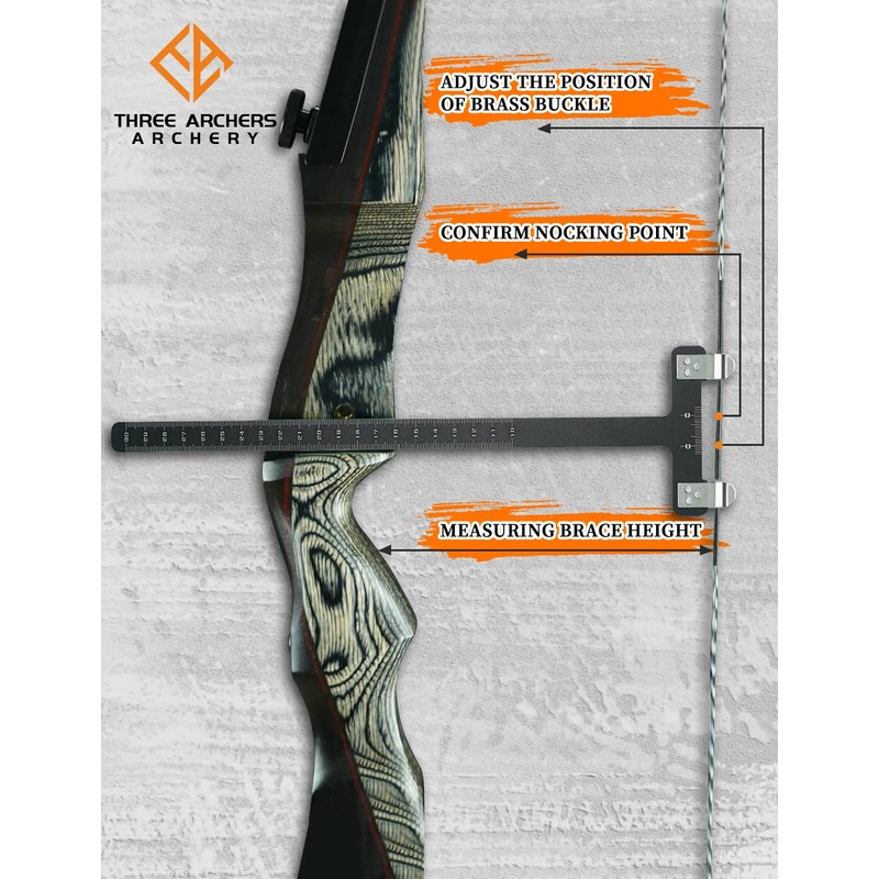 THREE ARCHERS Archery T Bow Square Set Bowstring Nocking Point