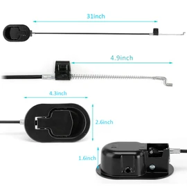 Metal Recliner Handle Replacement Parts with Cable, Universal Sofa Chair Couch Release Lever Pull Handle, Fits Ashley and Most Recliner Sofa Brand, Exposed Cable Length 4.9" …