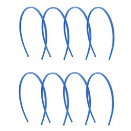 Motique Accessories Thin Plastic Headband - Set of 8-Royal