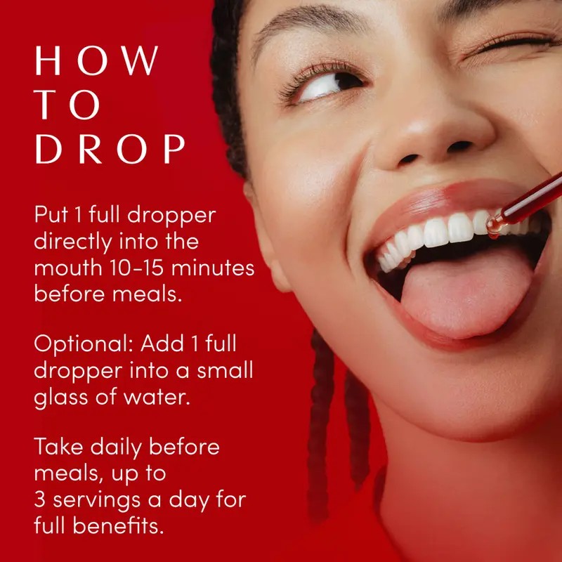 Sugar Cravings Support Herbal Liquid Drops, Plant Based Formula, Alcohol