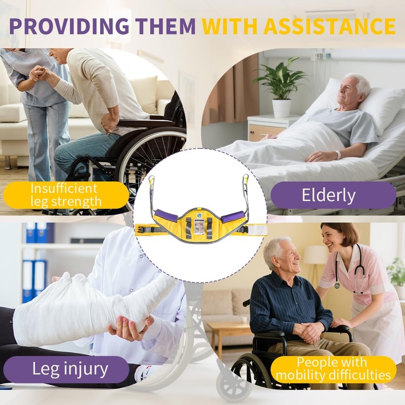 EZ Assistive Sit to Stand Lift Patient Aid Padded Sling