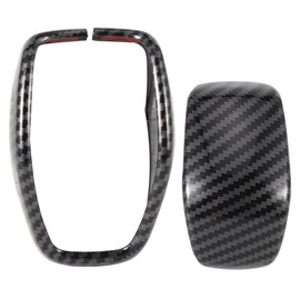 2pcs/set Gear Shift Knob Cover Set Carbon fiber Style Trim Decor Water Transfer Fit for Toyota RAV4 2020Bright Streaks Type
