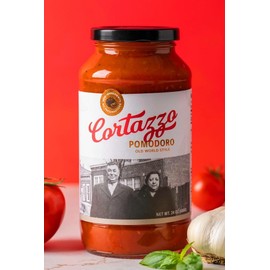 Cortazzo Pomodoro Sauce - Old World Style Pasta Sauce | Tomato Sauce Made with Fresh & All-Natural Ingredients | Non GMO, Vegan, Gluten Free