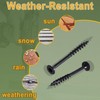 Wavanta 50Pcs Decking Screws, 4.8 x 100mm Black Wood Screws,