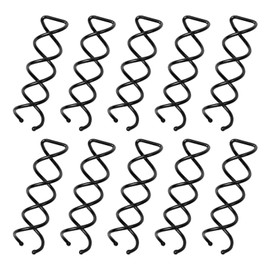 DEFUTAY 10PC Spiral Hair Pins, Twist Hair Pins Corkscrew Hair Pins Spin Pins Non-Scratch Round Clip for Women Hair Style DIY (Black)