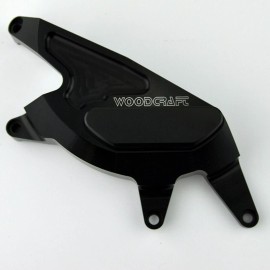 Woodcraft SUZUKI 2003-2012 SV650 WOODCRAFT RHS CLUTCH COVER ENGINE PROTECTOR - BLACK PLATE
