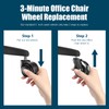 3" Office Chair Wheels Replacement, Roller Blade Wheels - Set