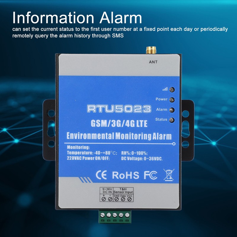 RTU5023 Temperature Humidity Alarm GSM 3G 4G Wireless SMS Alert