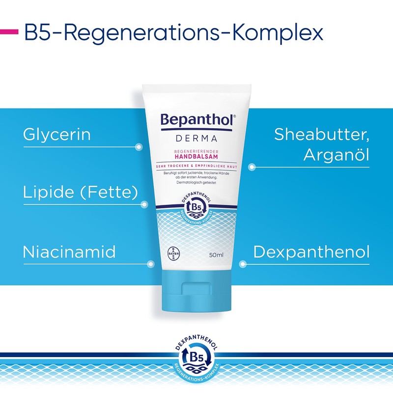 Bepanthol Derma Regenerating Hand Balm for Daily Care, Instantly Soothes