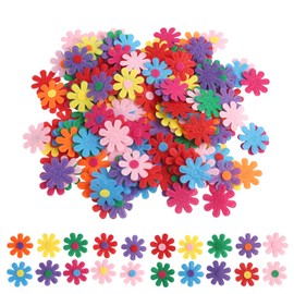 200PCS Felt Flowers Fabric Embellishments, 2.8cm Colorful Fabric Flower Decorations for DIY Arts and Crafts, Assorted Colors for Easter, Weddings, Birthdays, and More