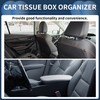Partuto Car Tissue Holder Car Tissue Box Organizer Plush 9.84"x5.91"x1.97"
