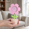 Artibetter Cute Flower Alarm Clock for Girls: Silent Movement &