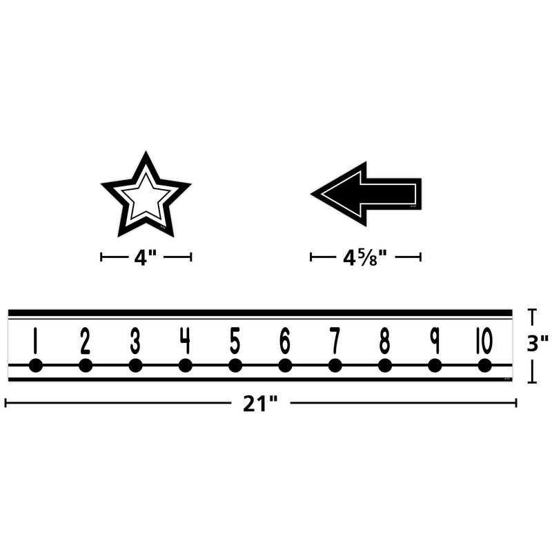 Teacher Created Resources Black and White Number Line (-20 to