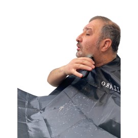 MOZZARO Waterproof, Non-Stick Hair and Beard Bib with Suction Cups, Easy-Clean Apron for Home, Office, Camping