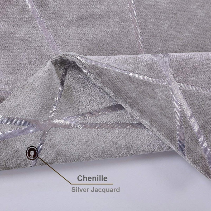 GIGIZAZA Cushion Covers 18 x 18 Inch Silver Grey Square