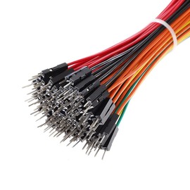 Breadboard Jumper Wires 20AWG, Bestlus Exclusive Male Female Male, 10 Colours, Pack of 120, Jumper Cables Square Head 0.1 Inches (20 cm / 7.9 inches, Male-Male, 20 cm)