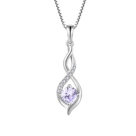 Blaniy Infinity Necklaces for Women 925 Sterling Silver Alexandrite Pendant Necklace June Birthstone Jewelry Gifts for Women