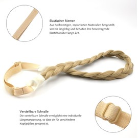 Rose bud Braided Headbands for Women Ash Blonde Synthetic Hair Plaited Braids Elastic Stretch Hairpiece Hair Band Beauty Accessory