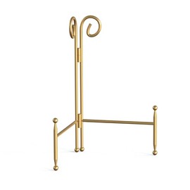 Soporte de exhibición para placas, soporte de metal plegable para mesa, soporte de caballete decorativo para marcos de fotos, fotos, tarjetas de boda, carteles de letrero, cavas, 10 pulgadas