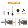 ALLCLEAN 3/16" x 5/8" Tri-Fold Rivets Assortment - 60Pcs,Black Tri-fold