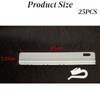 25pcs White Plastic Adjustable Curtain Hooks, Clip-on Drapery Hooks with