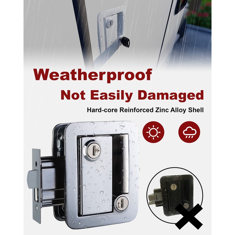 Naissian Lock, RV Camper Door - Universal Security Deadbolt Lock