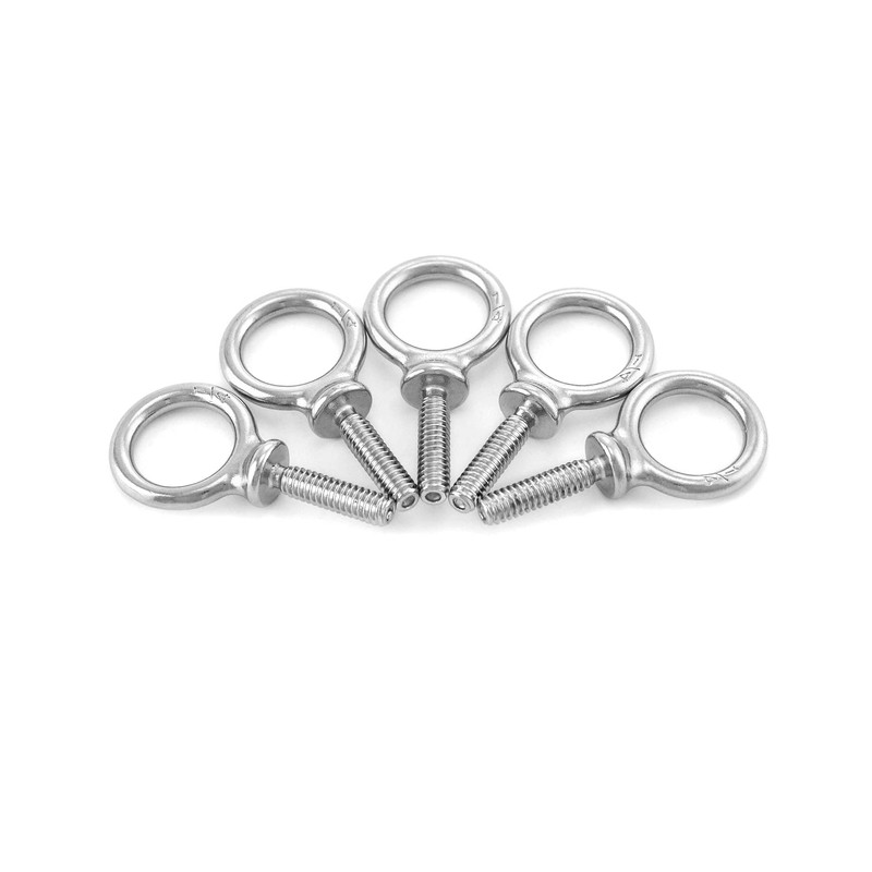QWORK Eye Bolt, 5 Pack 1/4" - 20 x 1"