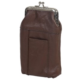 Leather Cigarette Case Pack Holder Regular or 100's Lighter Pocket by Leatherboss (Brown)